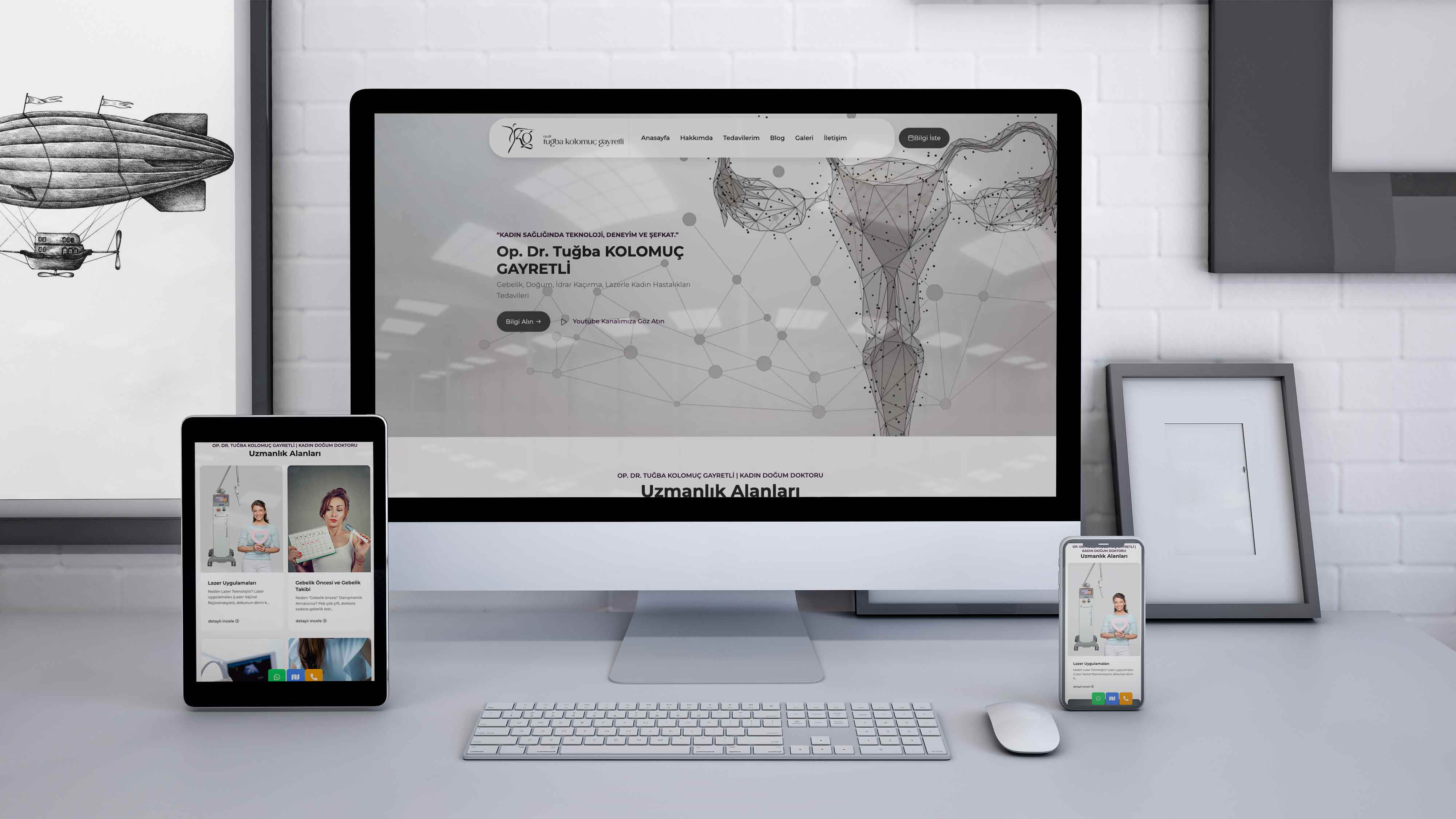 Op. Dr. Tugba Kolomuç Gayretli Web Sitesi ve Yazılım